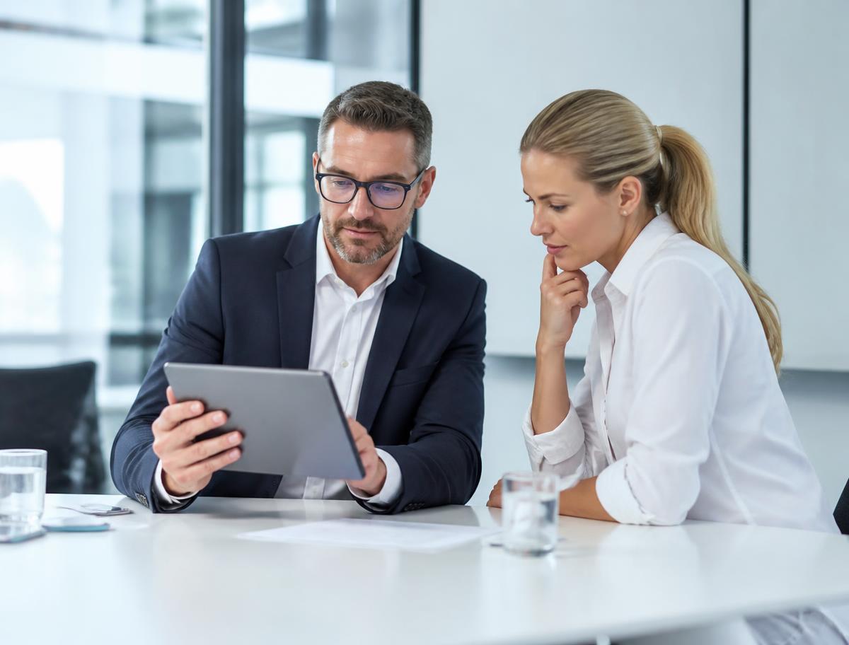 Team choosing a business email plan